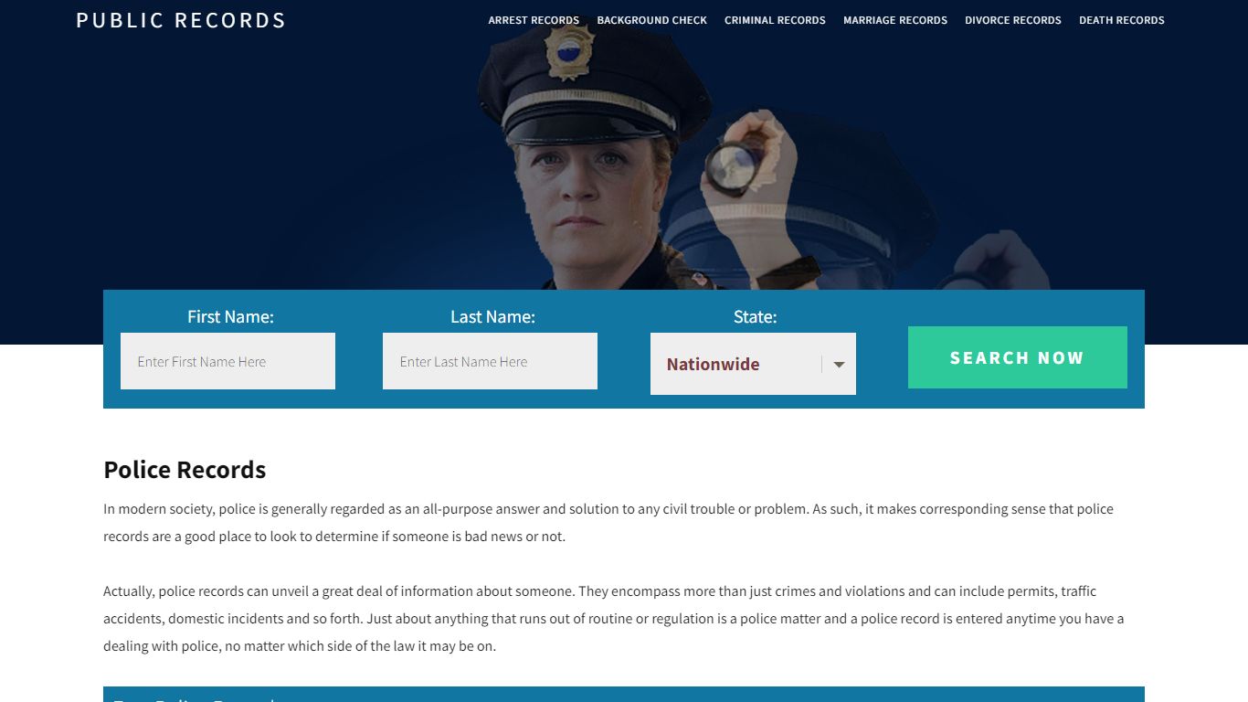 Police Records | Get Instant Reports On People